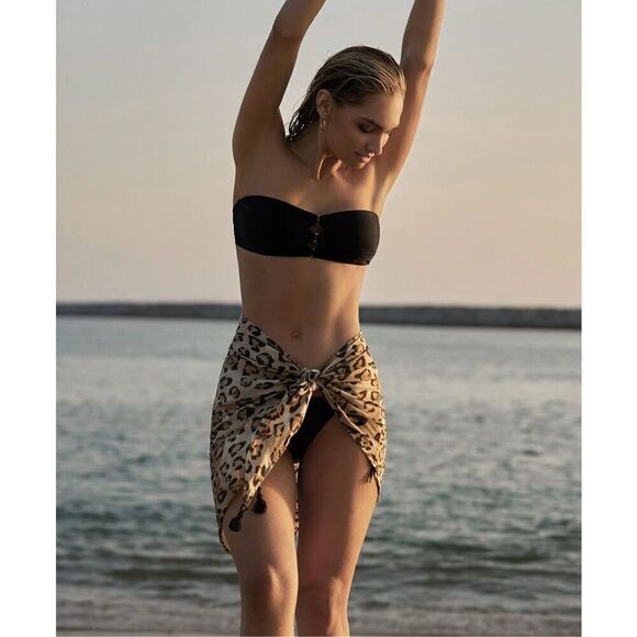 New. PQ Leopard Sarong. O/S. Retails $94 - Picture 2 of 7